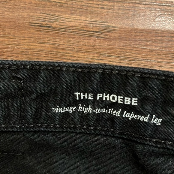 AG Adriano Goldschmied Phoebe High Waisted Tapered Leg Distressed Jeans size 28 - Picture 3 of 7